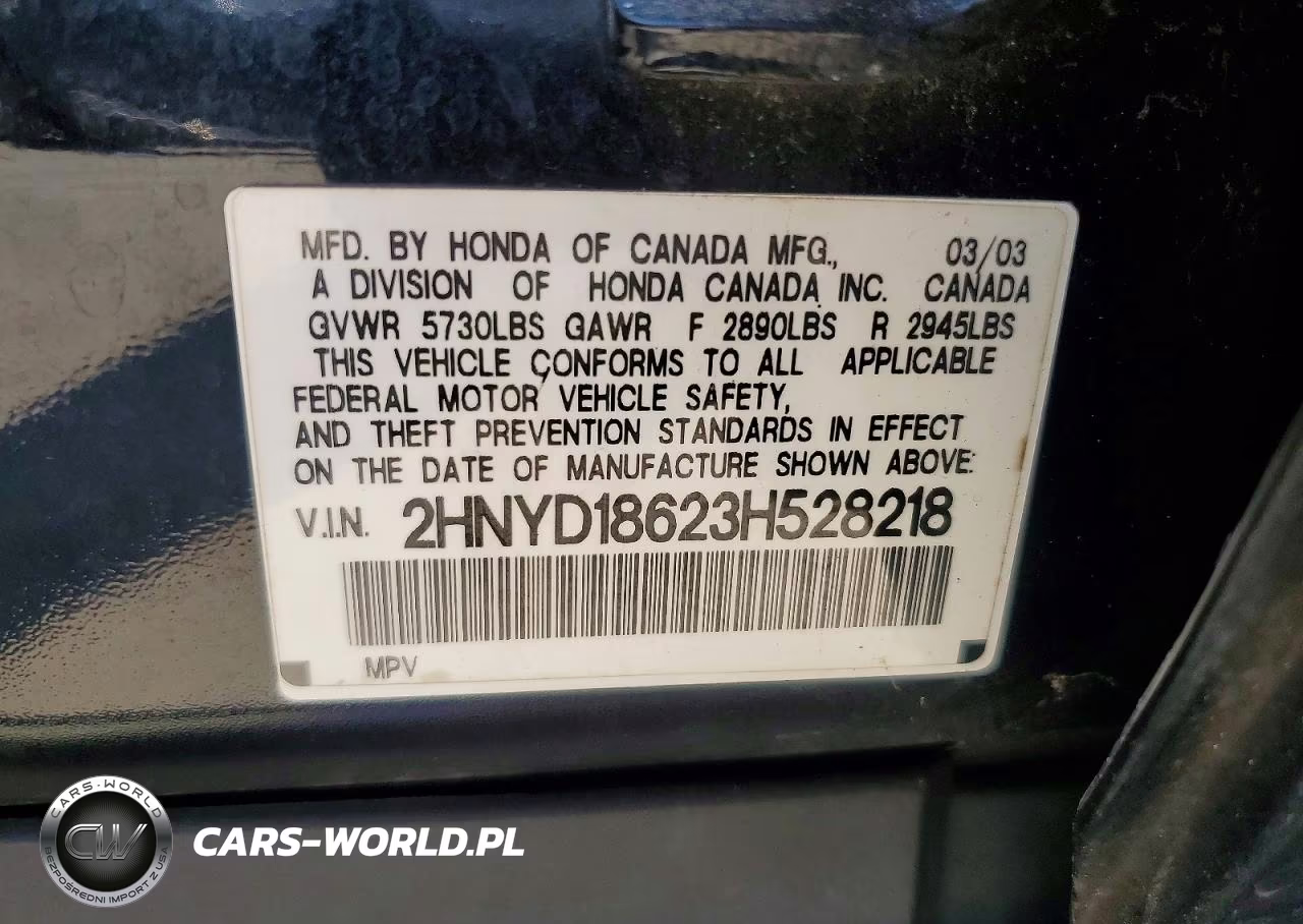 2003 Acura Mdx Touring VIN:2HNYD18623H528218 - 13