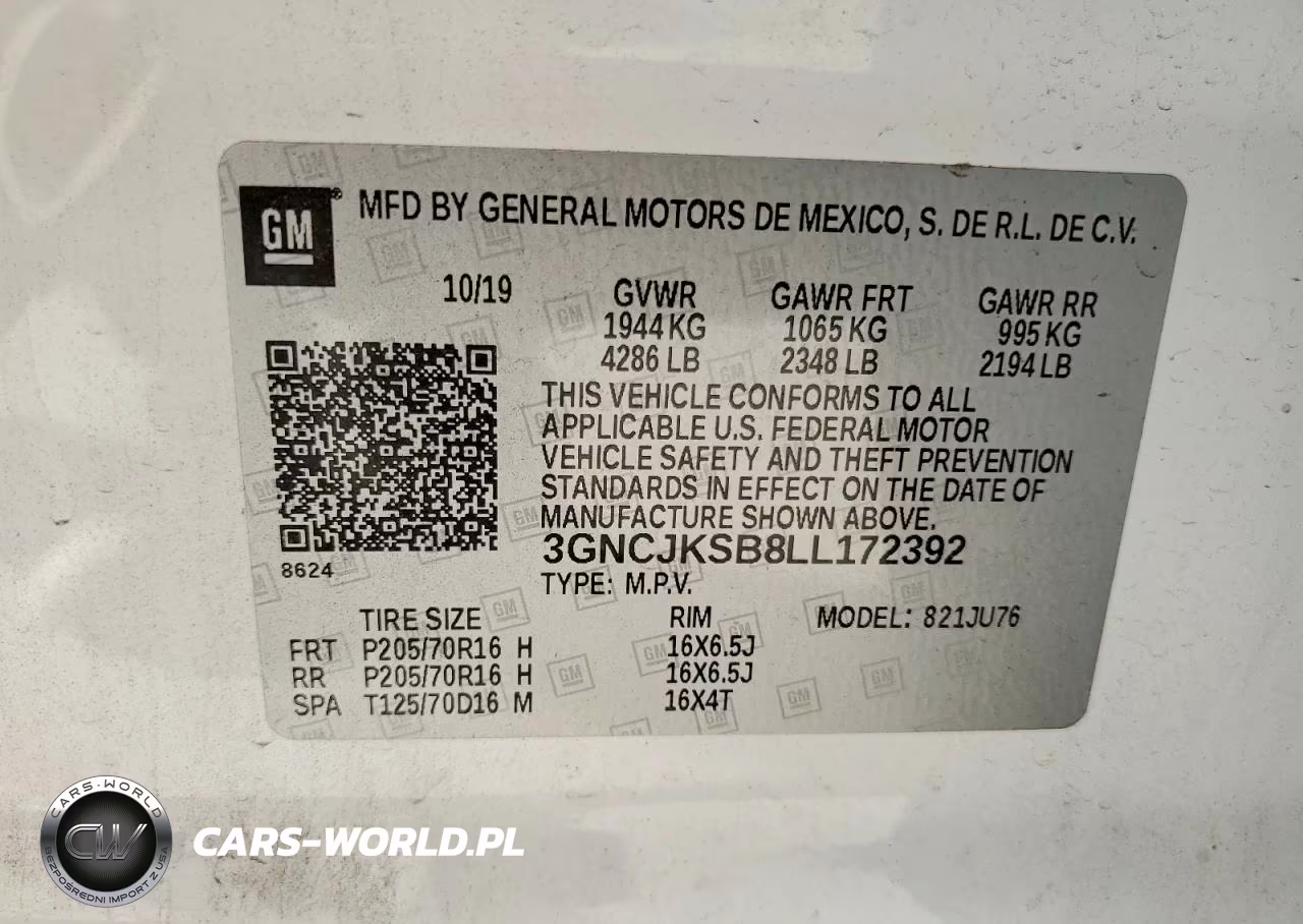 2020 Chevrolet Trax Ls VIN:3GNCJKSB8LL172392 - 12