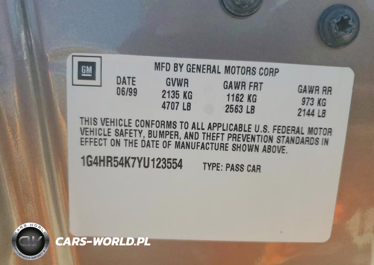2000 Buick Lesabre Limited VIN:1G4HR54K7YU123554 - 12