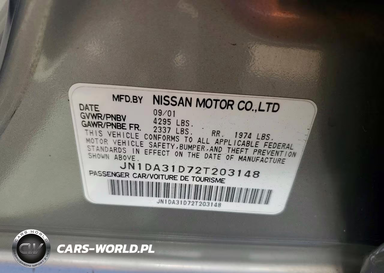 2002 Nissan Maxima Gxe VIN:JN1DA31D72T203148 - 12
