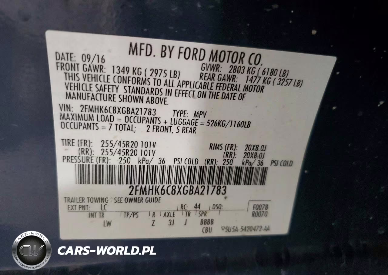 2016 Ford Flex Sel VIN:2FMHK6C8XGBA21783 - 14