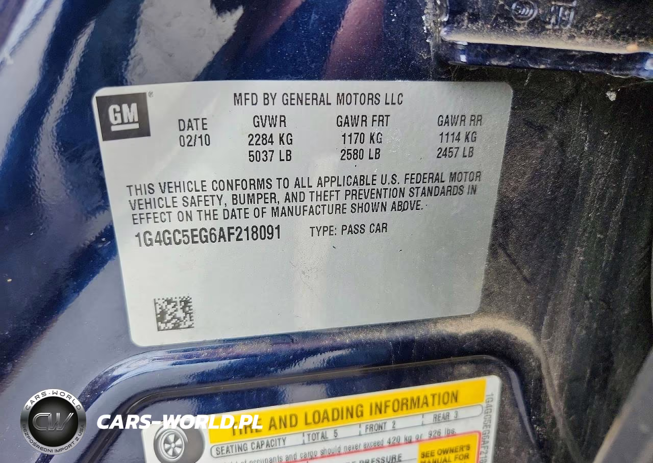 2010 Buick Lacrosse Cxl VIN:1G4GC5EG6AF218091 - 12