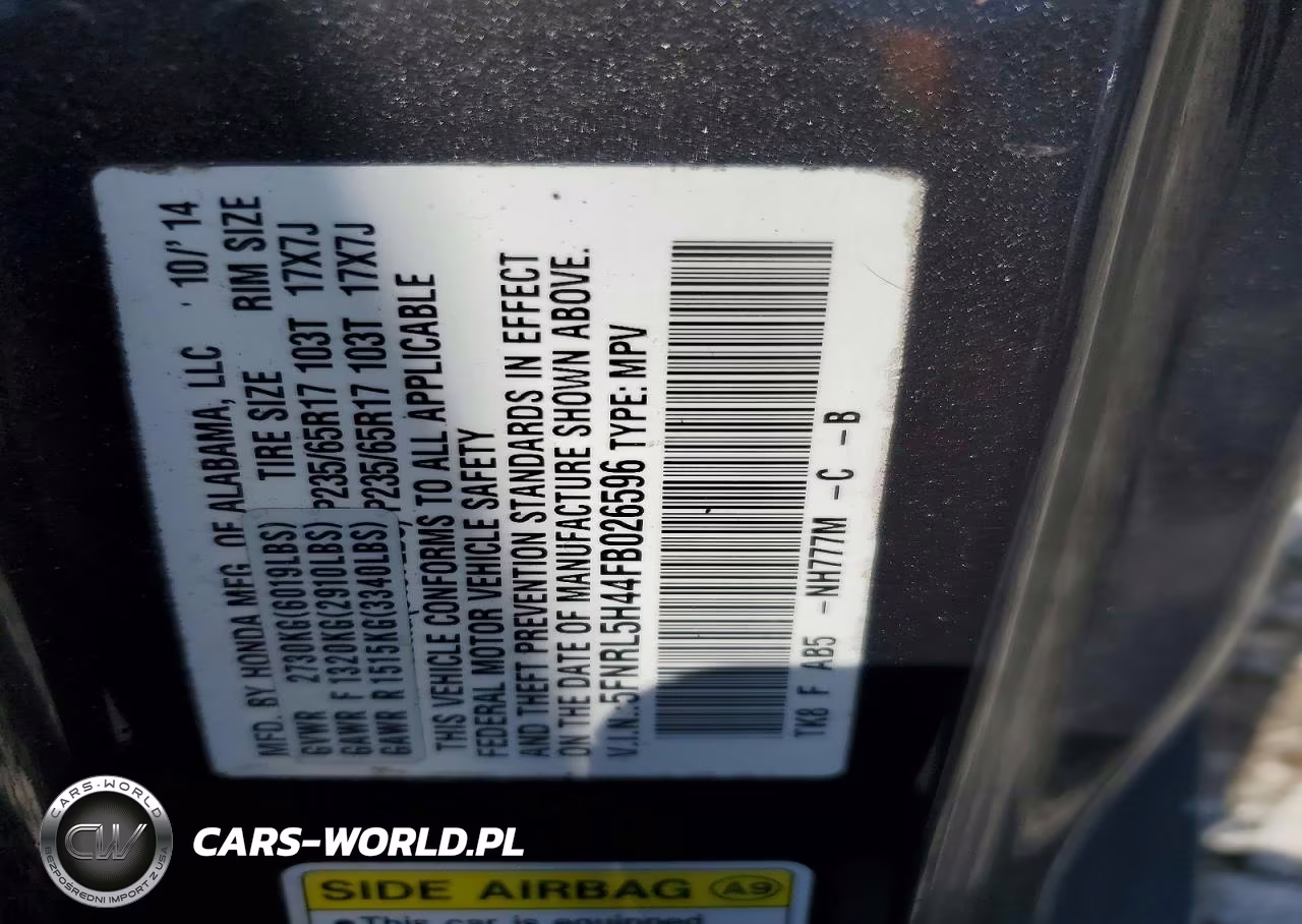 2015 Honda Odyssey Ex VIN:5FNRL5H44FB026596 - 13