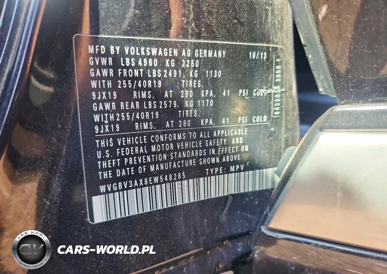 2014 Volkswagen Tiguan S VIN:WVGBV3AX8EW548285 - 12