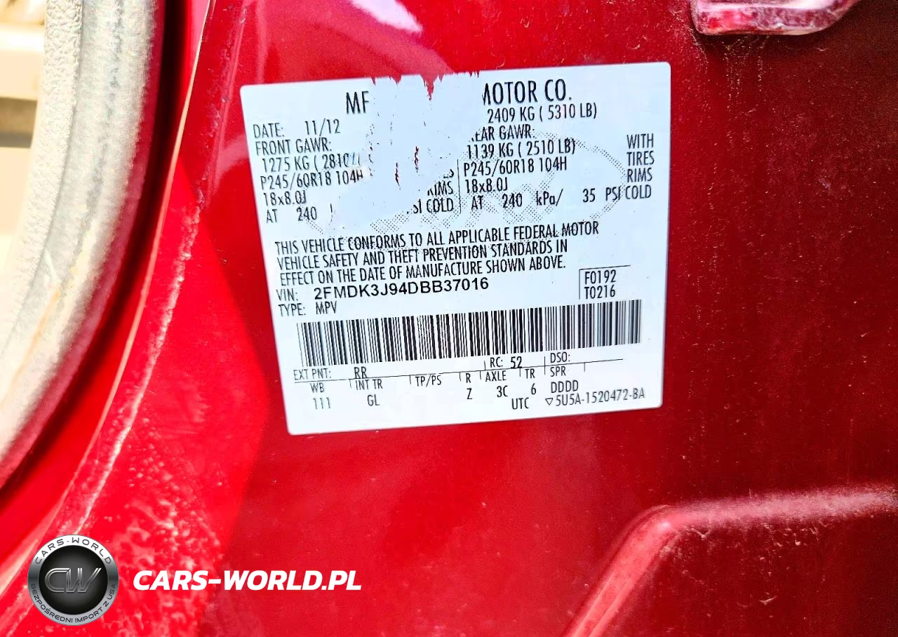 2013 Ford Edge Sel VIN:2FMDK3J94DBB37016 - 13