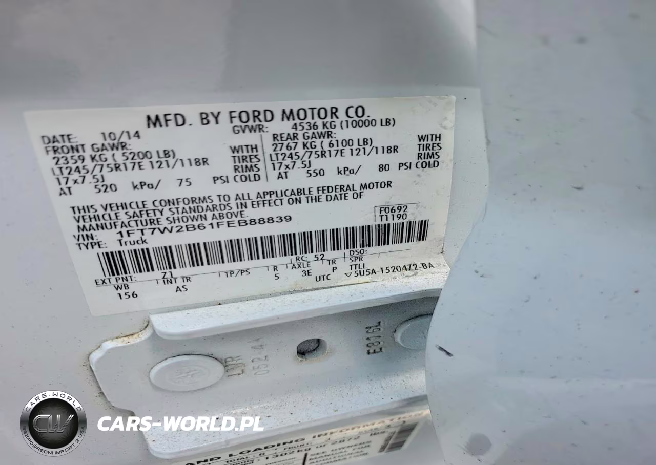 2015 Ford F250 Super Duty VIN:1FT7W2B61FEB88839 - 12