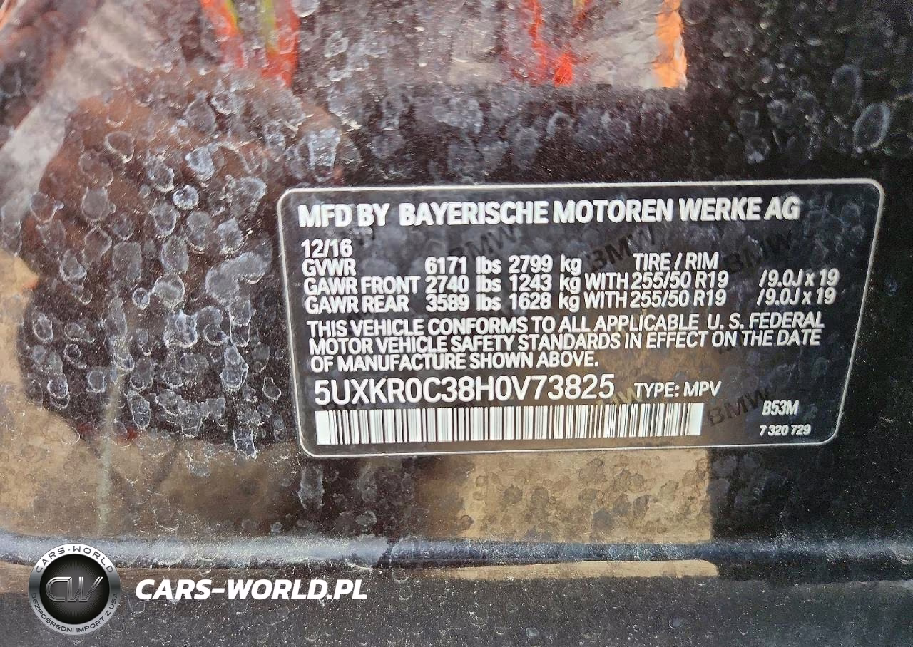2017 BMW X5 xDrive35I VIN:5UXKR0C38H0V73825 - 14