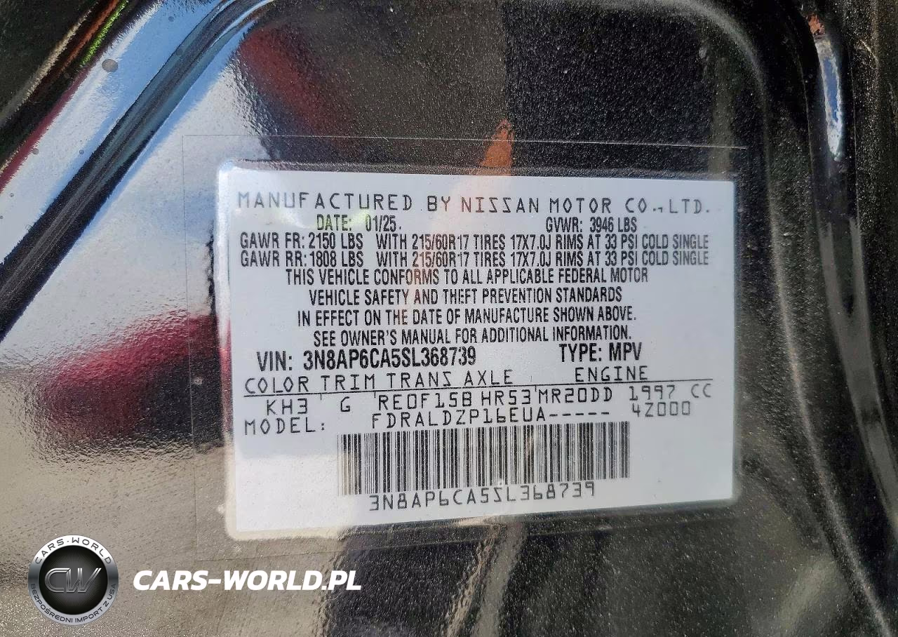 2025 Nissan Kicks Sv VIN:3N8AP6CA5SL368739 - 12