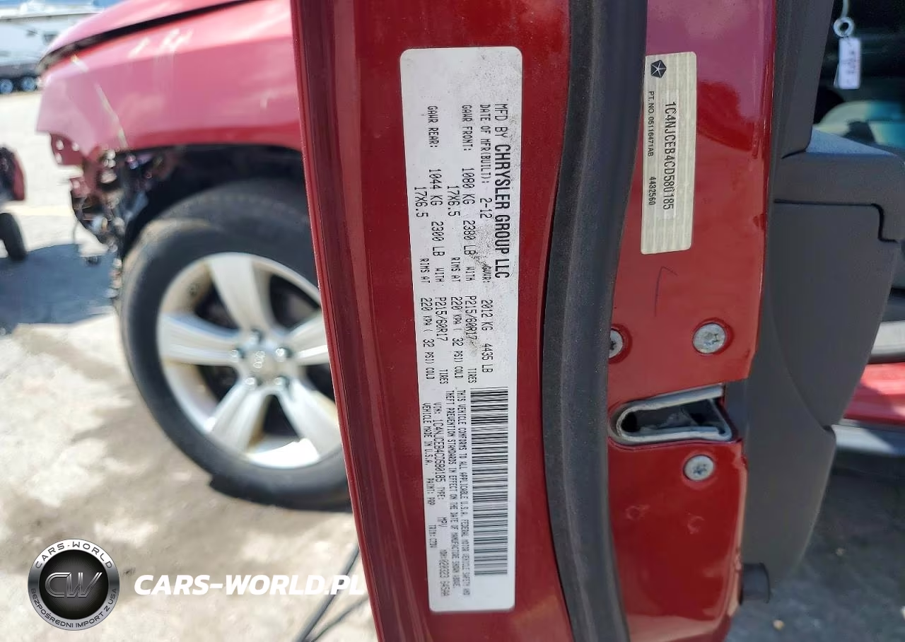 2012 Jeep Compass Latitude VIN:1C4NJCEB4CD580185 - 13