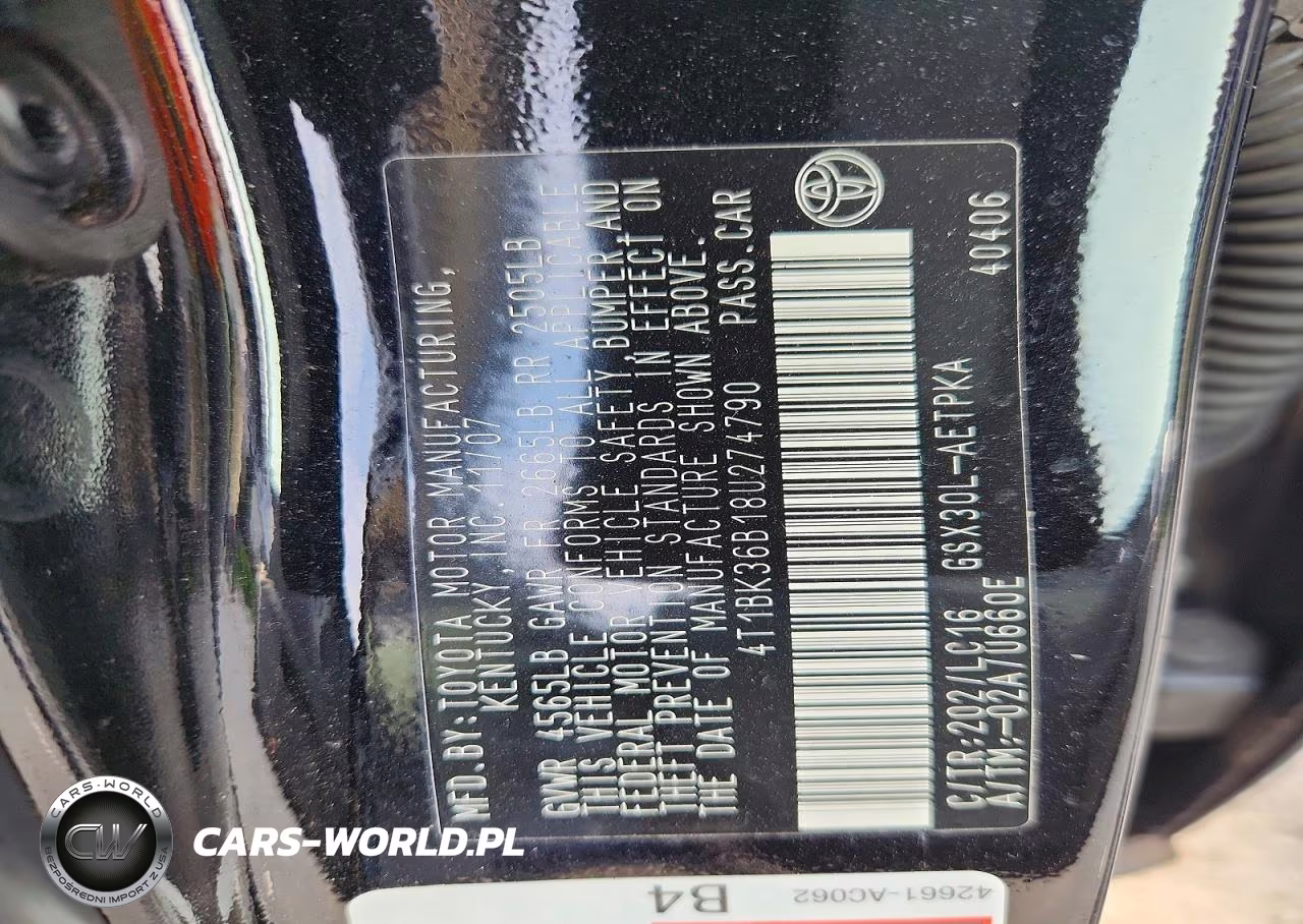 2008 Toyota Avalon Limited VIN:4T1BK36B18U274790 - 12