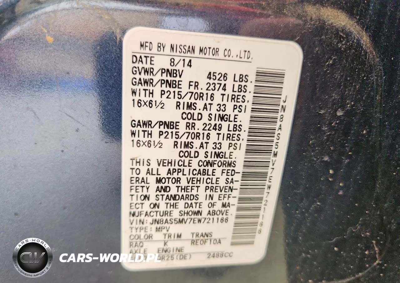 2014 Nissan Rogue Select S VIN:JN8AS5MV7EW721166 - 13
