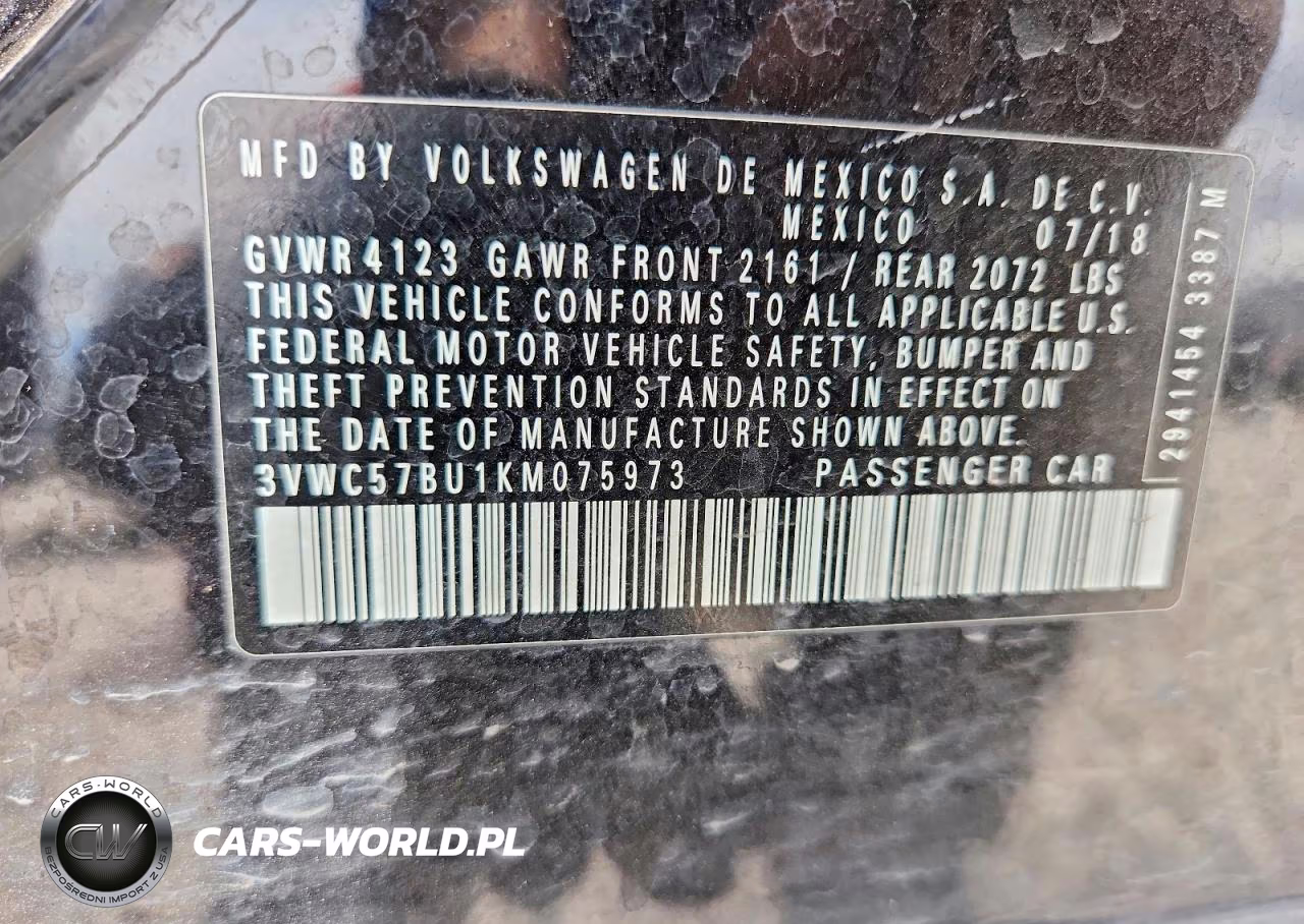 2019 Volkswagen Jetta S VIN:3VWC57BU1KM075973 - 13