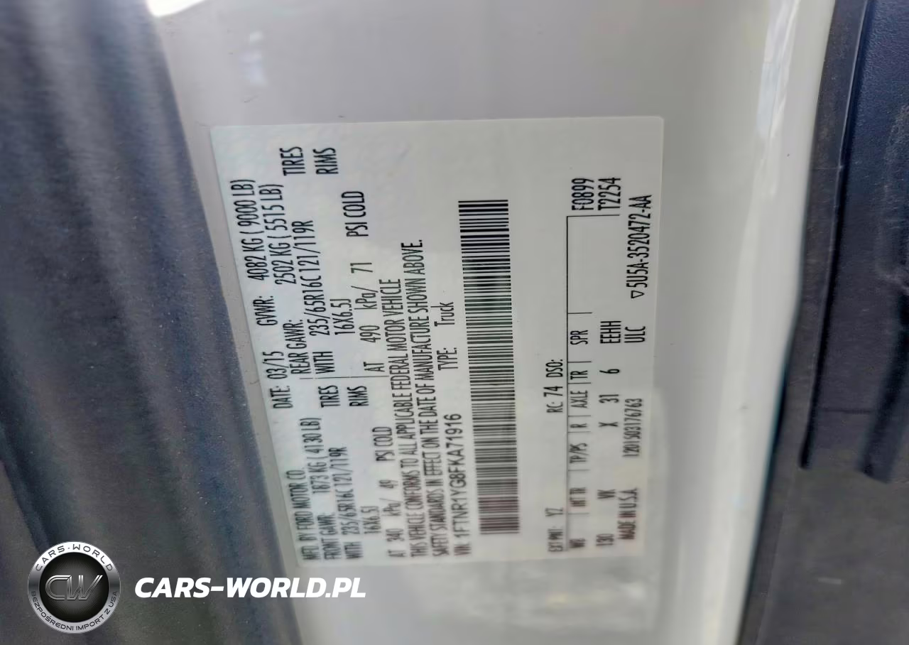 2015 Ford Transit T-250 VIN:1FTNR1YG8FKA71916 - 13