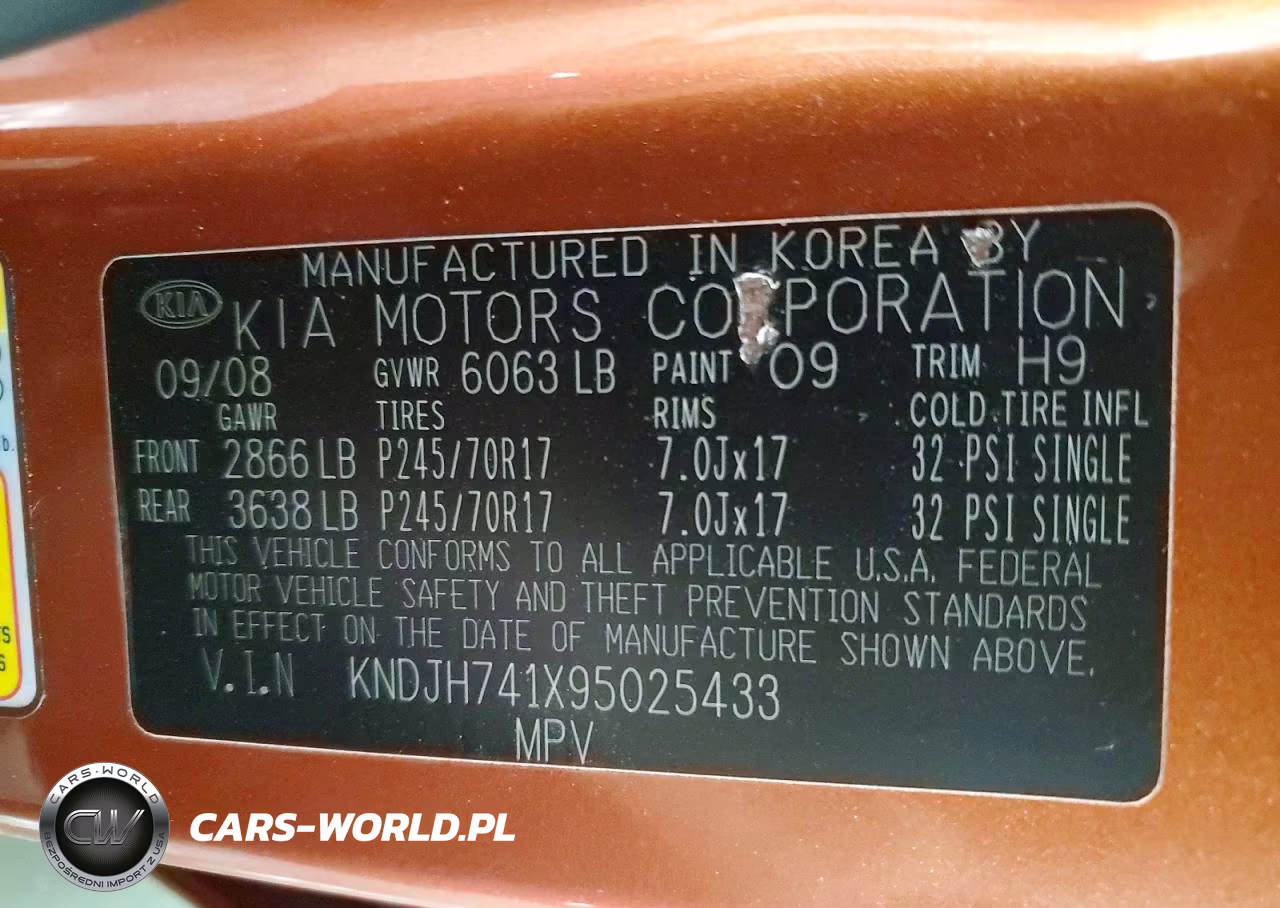2009 Kia Borrego Lx VIN:KNDJH741X95025433 - 13