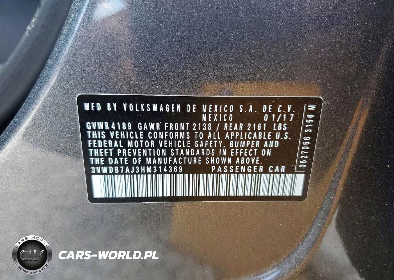 2017 Volkswagen Jetta Se VIN:3VWDB7AJ3HM314369 - 12