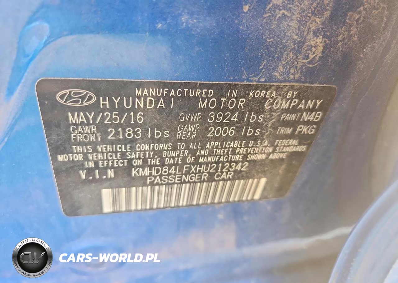 2017 Hyundai Elantra Se VIN:KMHD84LFXHU212342 - 12