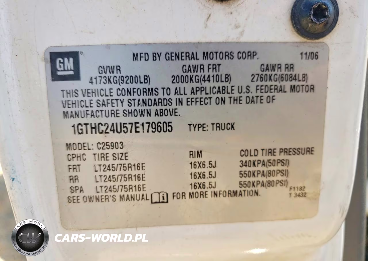 2007 GMC Sierra C2500 Heavy Duty VIN:1GTHC24U57E179605 - 12