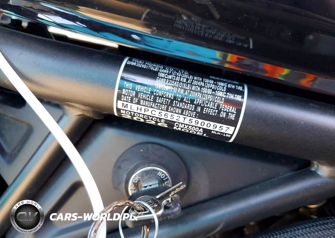 2026 Honda Cmx500 A VIN:MLHPC5652T5900957 - 9