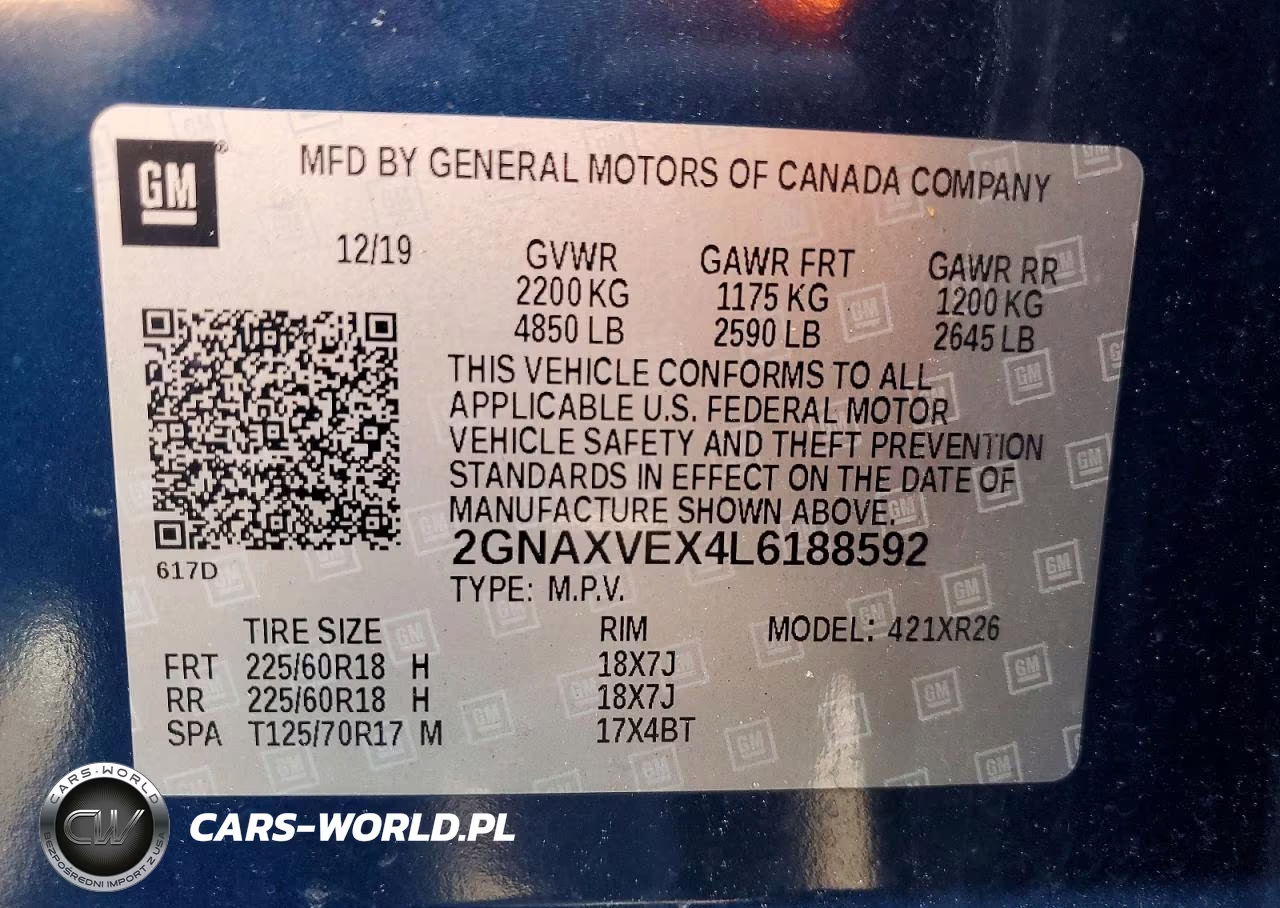 2020 Chevrolet Equinox Lt VIN:2GNAXVEX4L6188592 - 13