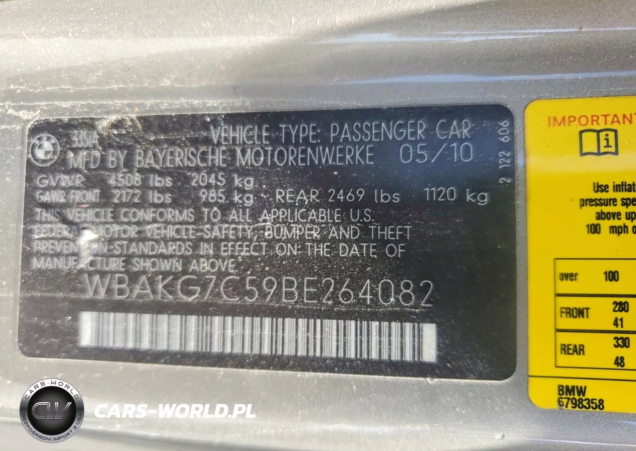 2011 BMW 335 I VIN:WBAKG7C59BE264082 - 12