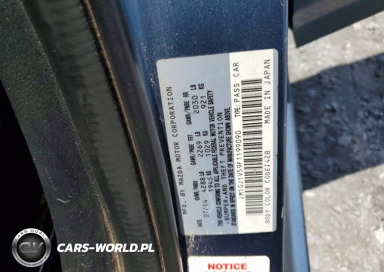 2015 Mazda 6 Touring VIN:JM1GJ1V59F1199090 - 12