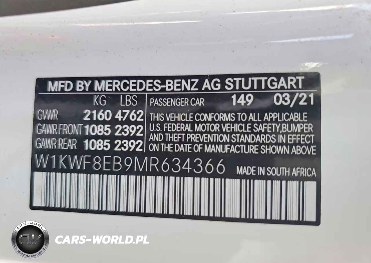2021 Mercedes-Benz C 300 4Matic VIN:W1KWF8EB9MR634366 - 12