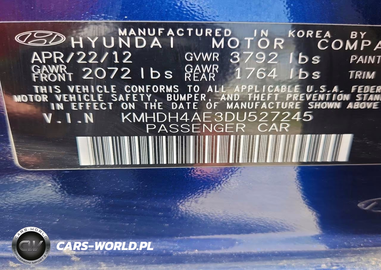2013 Hyundai Elantra Limited VIN:KMHDH4AE3DU527245 - 13