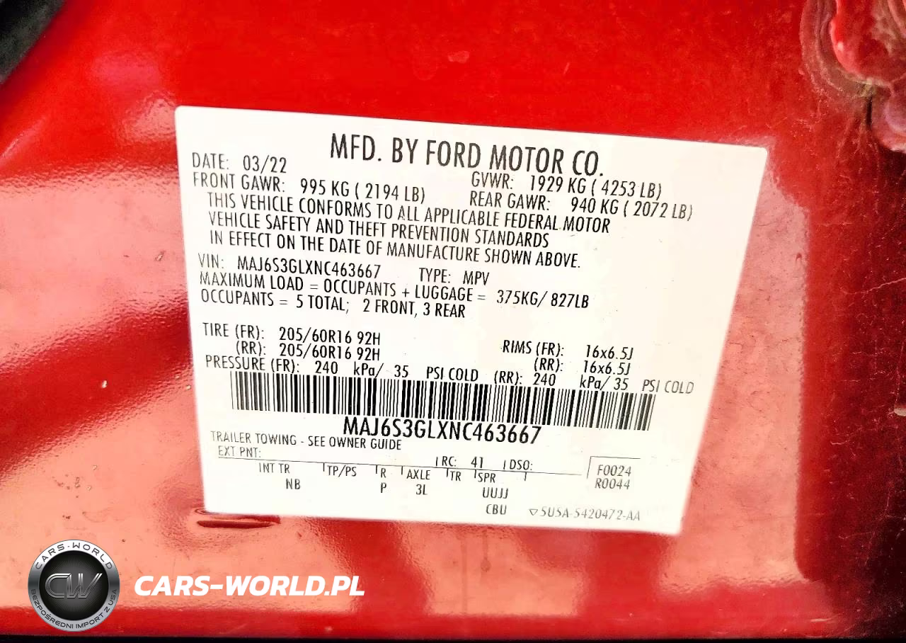 2022 Ford Ecosport Se VIN:MAJ6S3GLXNC463667 - 13