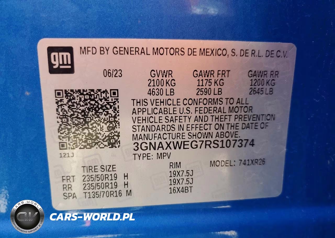 2024 Chevrolet Equinox Rs VIN:3GNAXWEG7RS107374 - 14