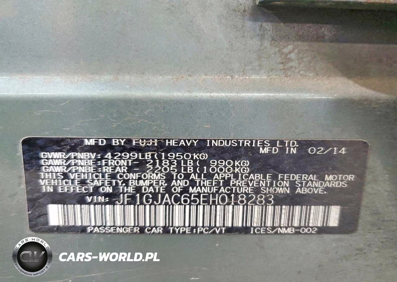 2014 Subaru Impreza Premium VIN:JF1GJAC65EH018283 - 12