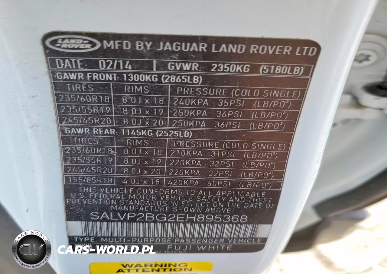 2014 Land Rover Range Rover Evoque Pure Plus VIN:SALVP2BG2EH895368 - 13