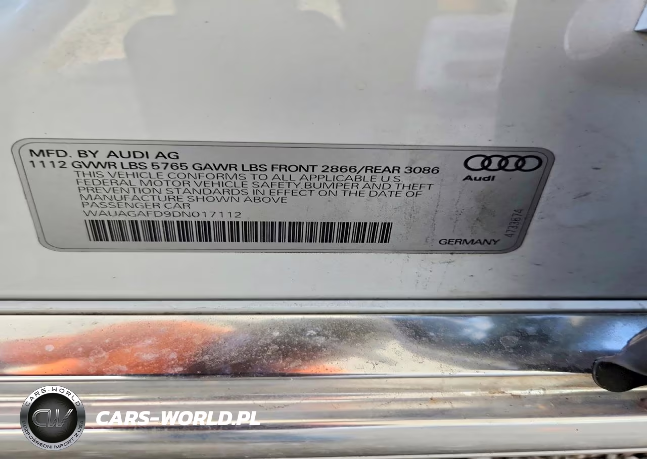 2013 Audi A8 Quattro VIN:WAUAGAFD9DN017112 - 13