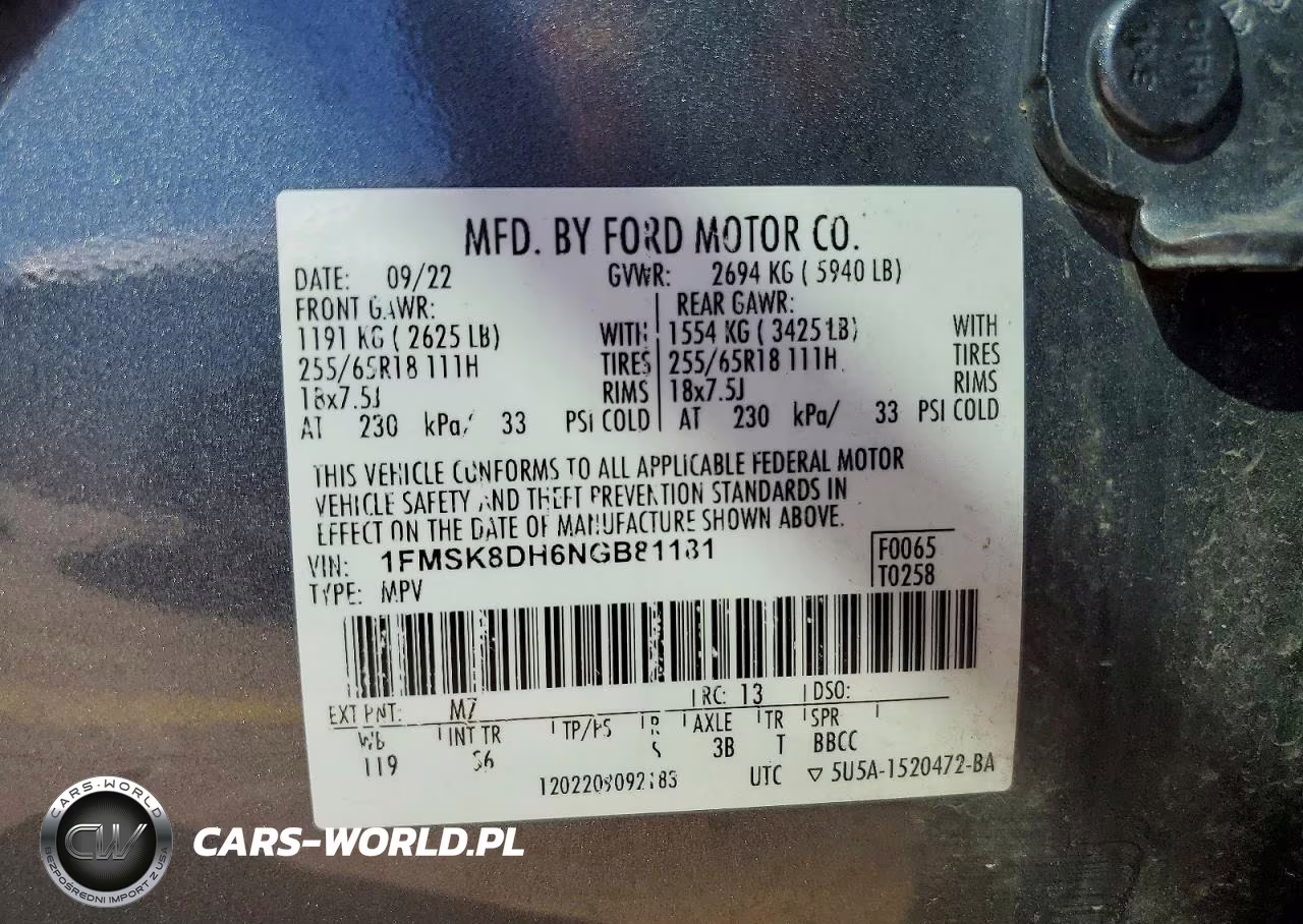 2022 Ford Explorer VIN:1FMSK8DH6NGB81181 - 13