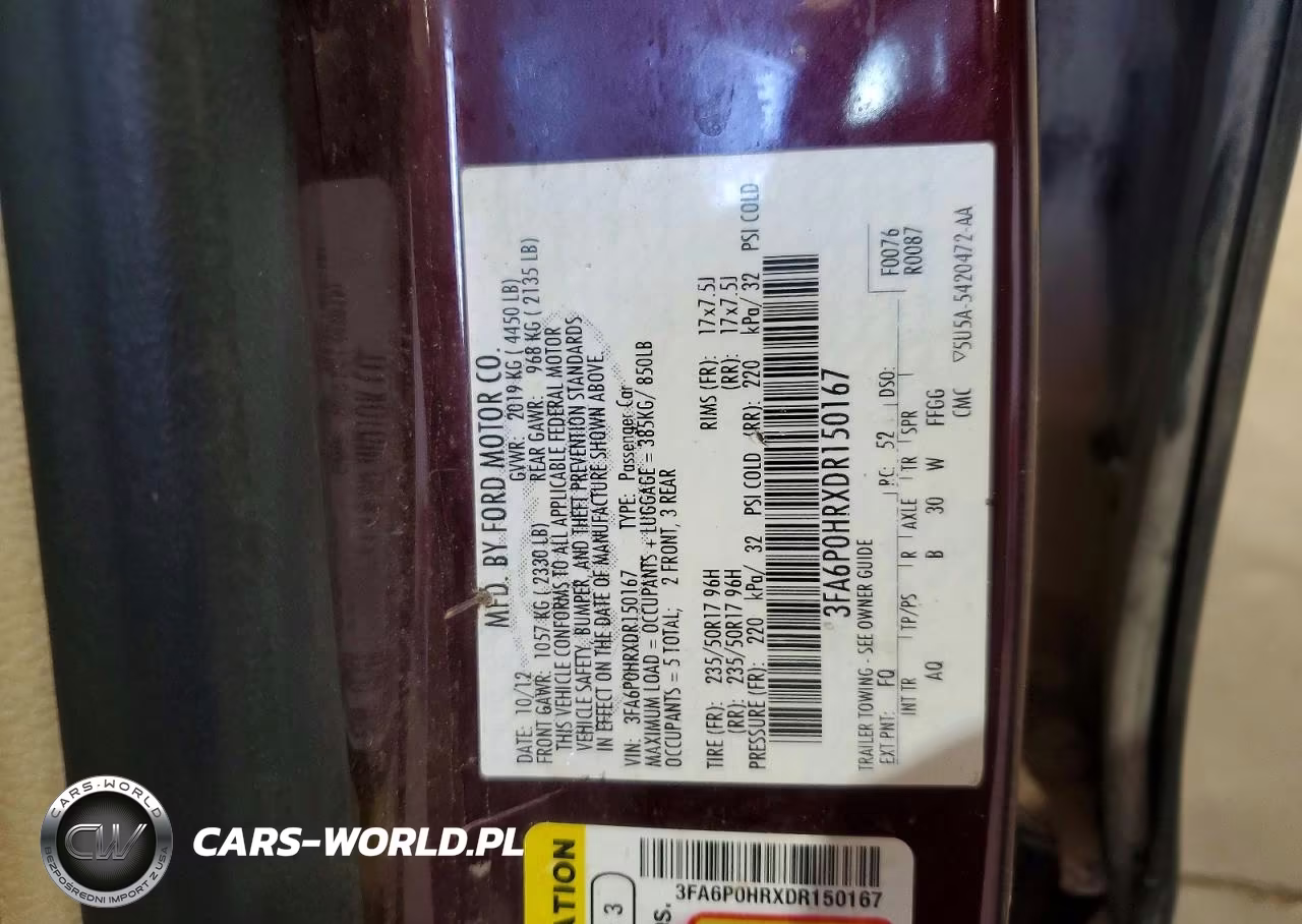2013 Ford Fusion Se VIN:3FA6P0HRXDR150167 - 12