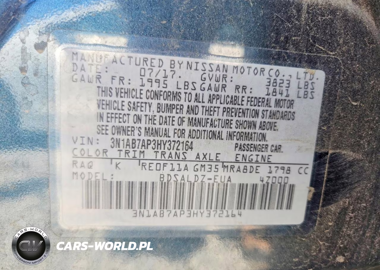 2017 Nissan Sentra Sv VIN:3N1AB7AP3HY372164 - 13