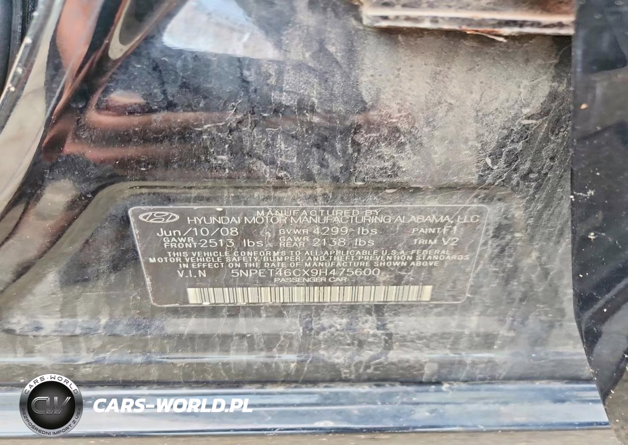 2009 Hyundai Sonata Gls VIN:5NPET46CX9H475600 - 12