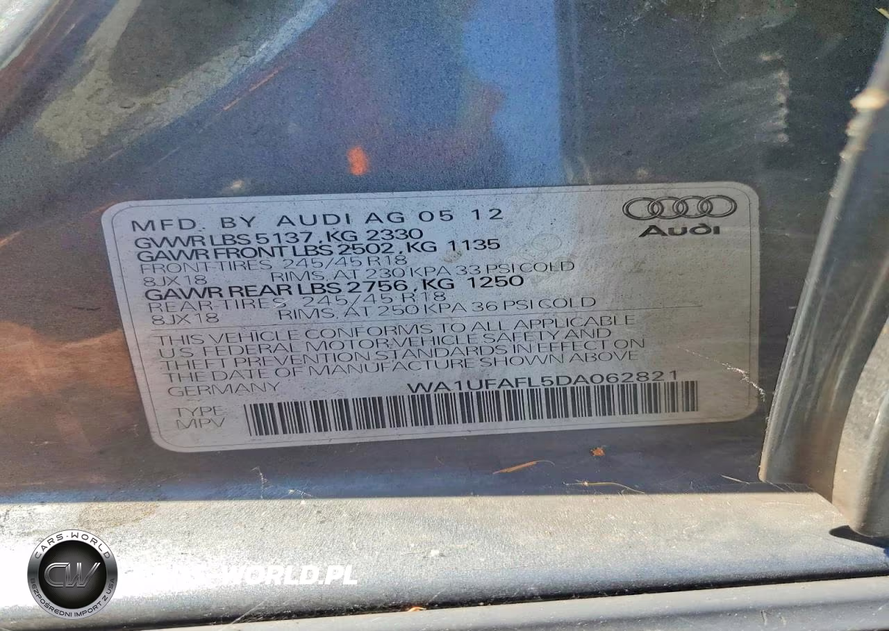 2013 Audi A4 Allroad Premium Plus VIN:WA1UFAFL5DA062821 - 13