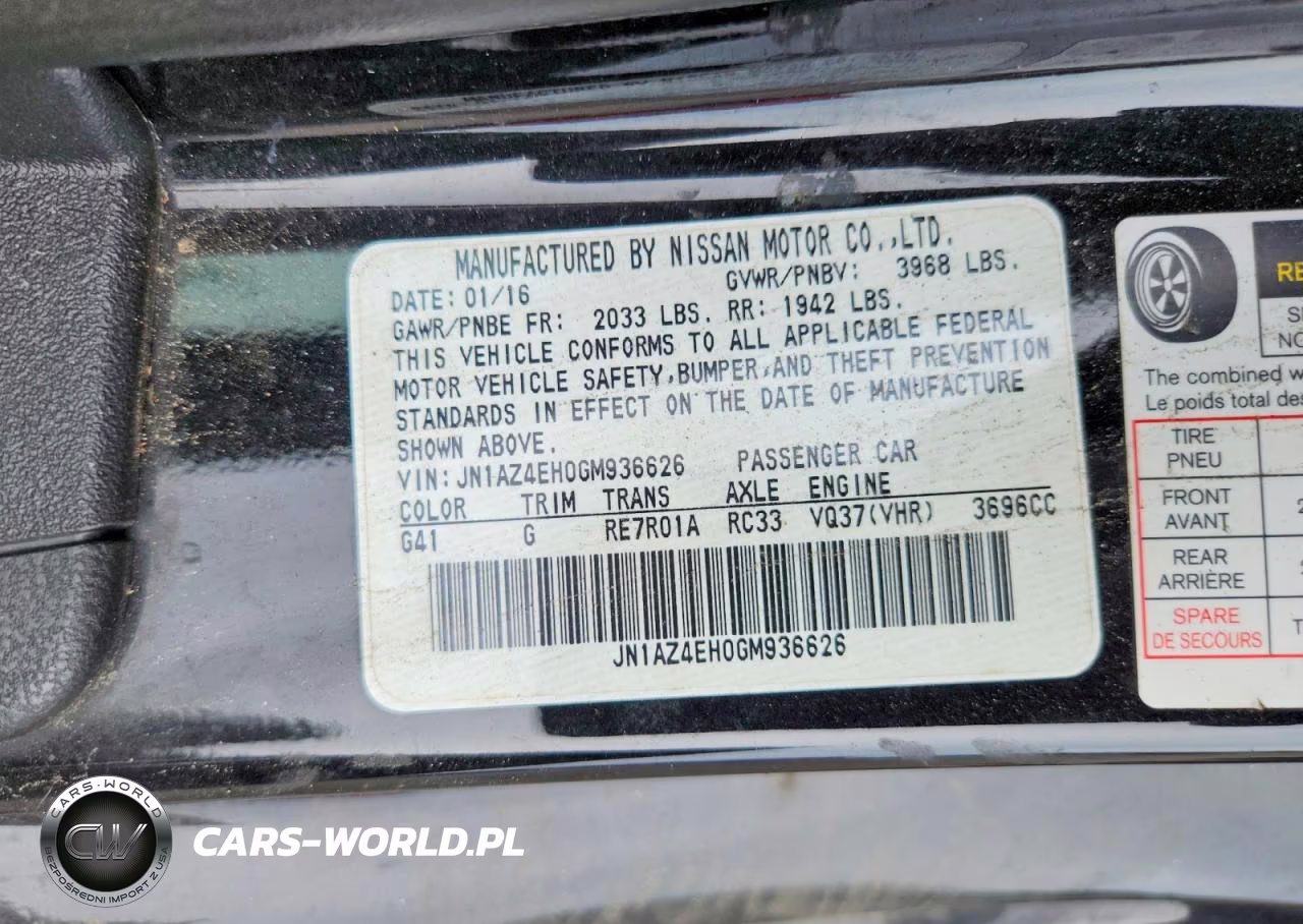 2016 Nissan 370Z Base VIN:JN1AZ4EH0GM936626 - 12