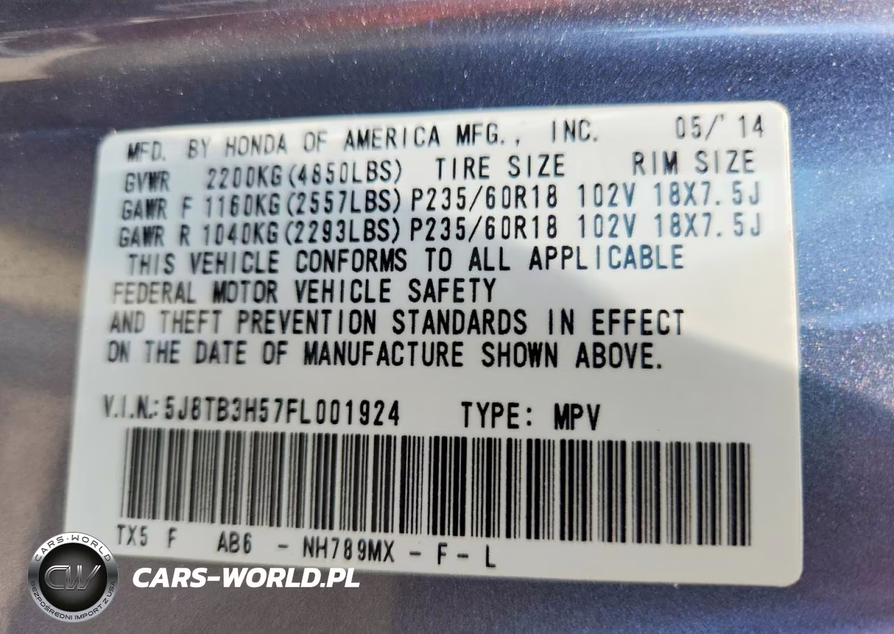 2015 Acura Rdx Technology VIN:5J8TB3H57FL001924 - 12