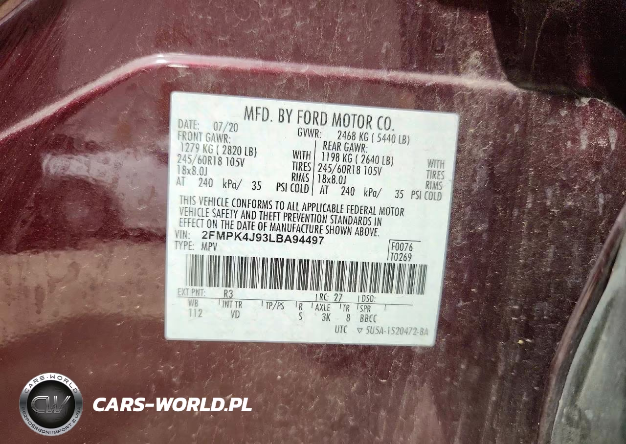 2020 Ford Edge Sel VIN:2FMPK4J93LBA94497 - 13