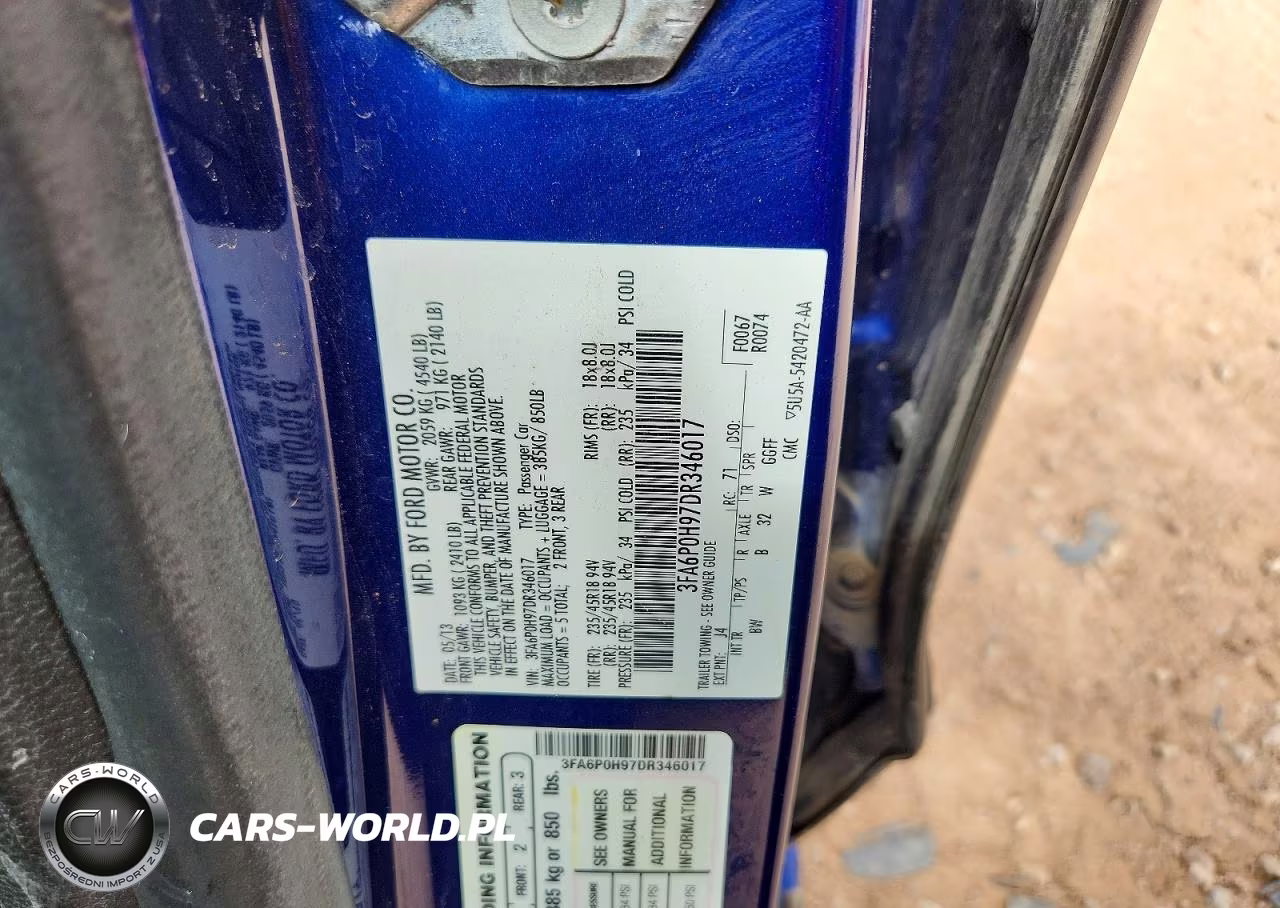 2013 Ford Fusion Se VIN:3FA6P0H97DR346017 - 12