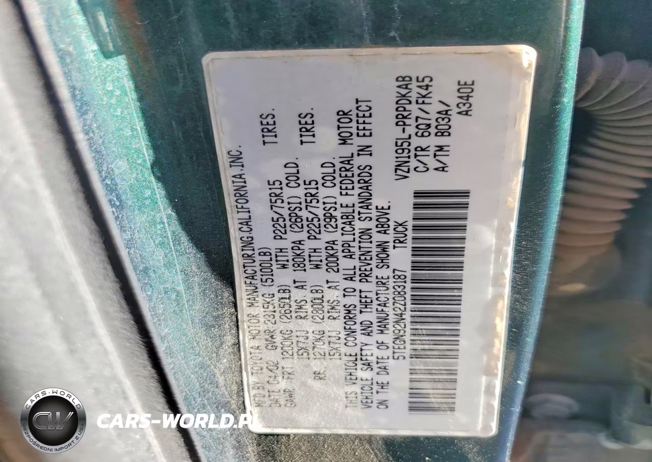 2002 Toyota Tacoma Double Cab Prerunner VIN:5TEGN92N42Z083187 - 12