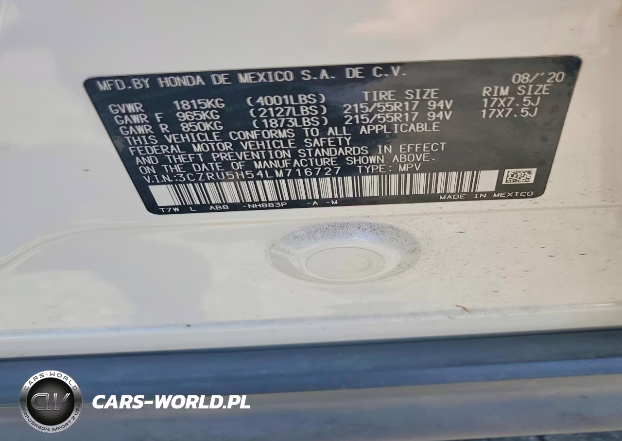 2020 Honda Hr-V Ex VIN:3CZRU5H54LM716727 - 13