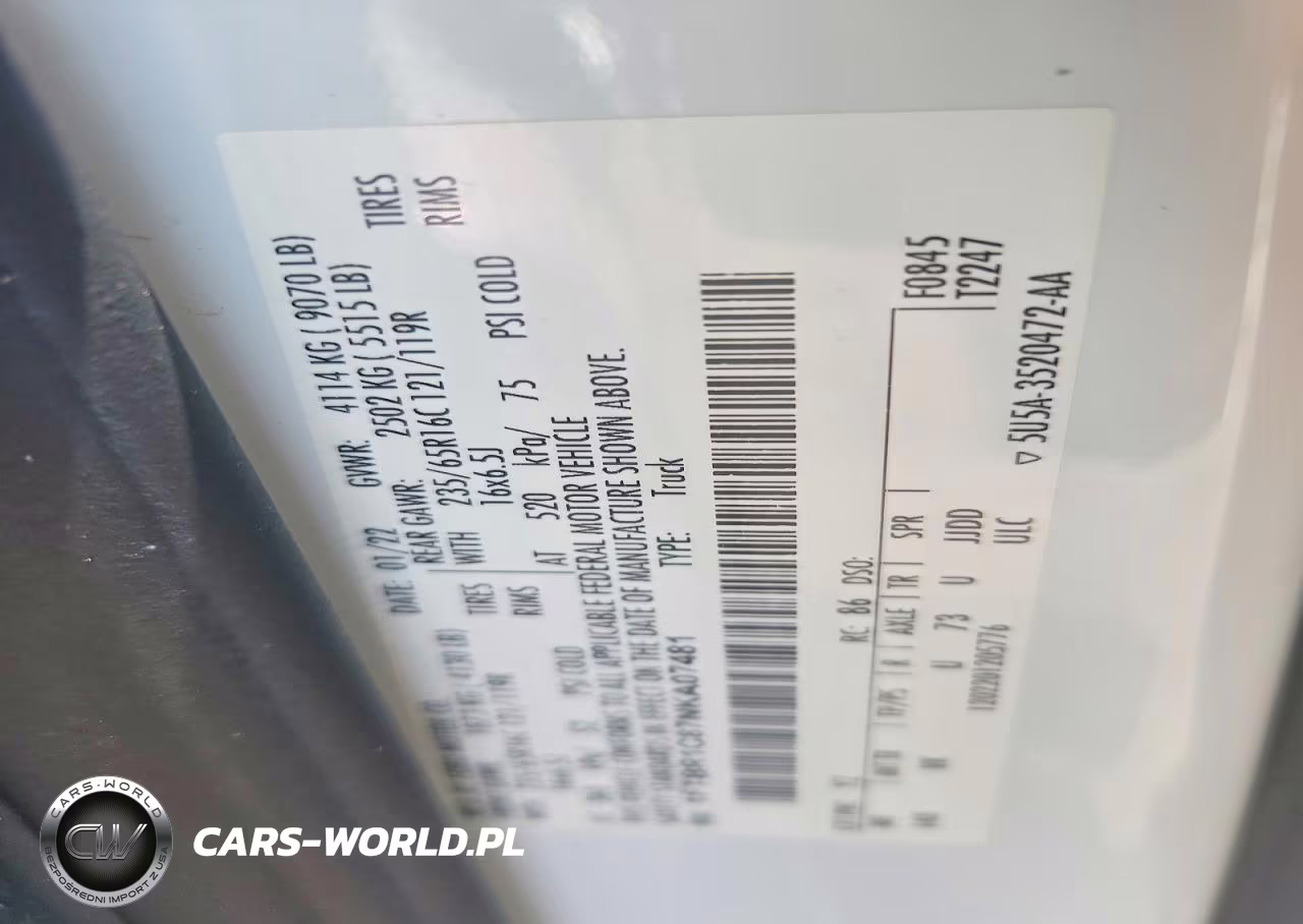2022 Ford Transit VIN:1FTBR1C87NKA07481 - 13
