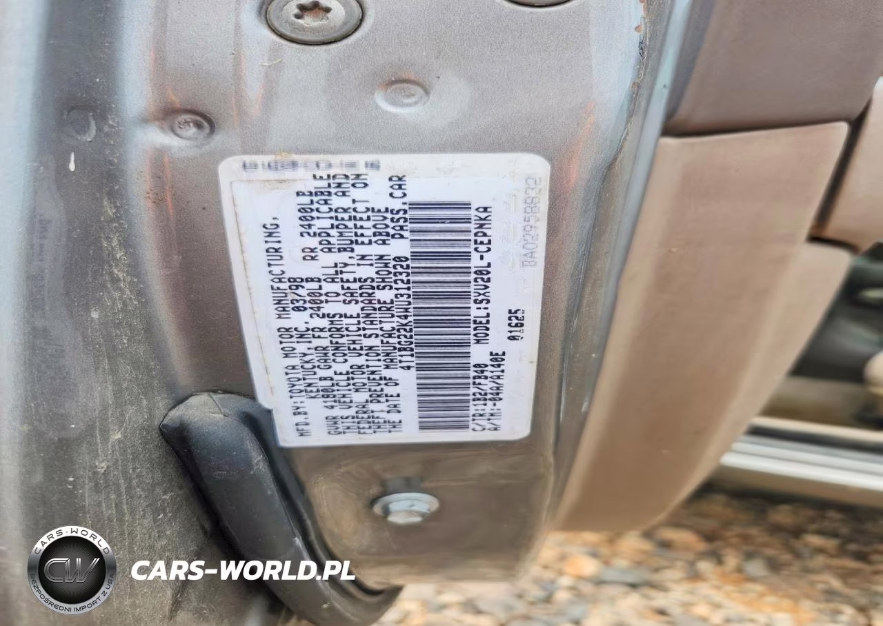1998 Toyota Camry Ce VIN:4T1BG22K4WU312320 - 12