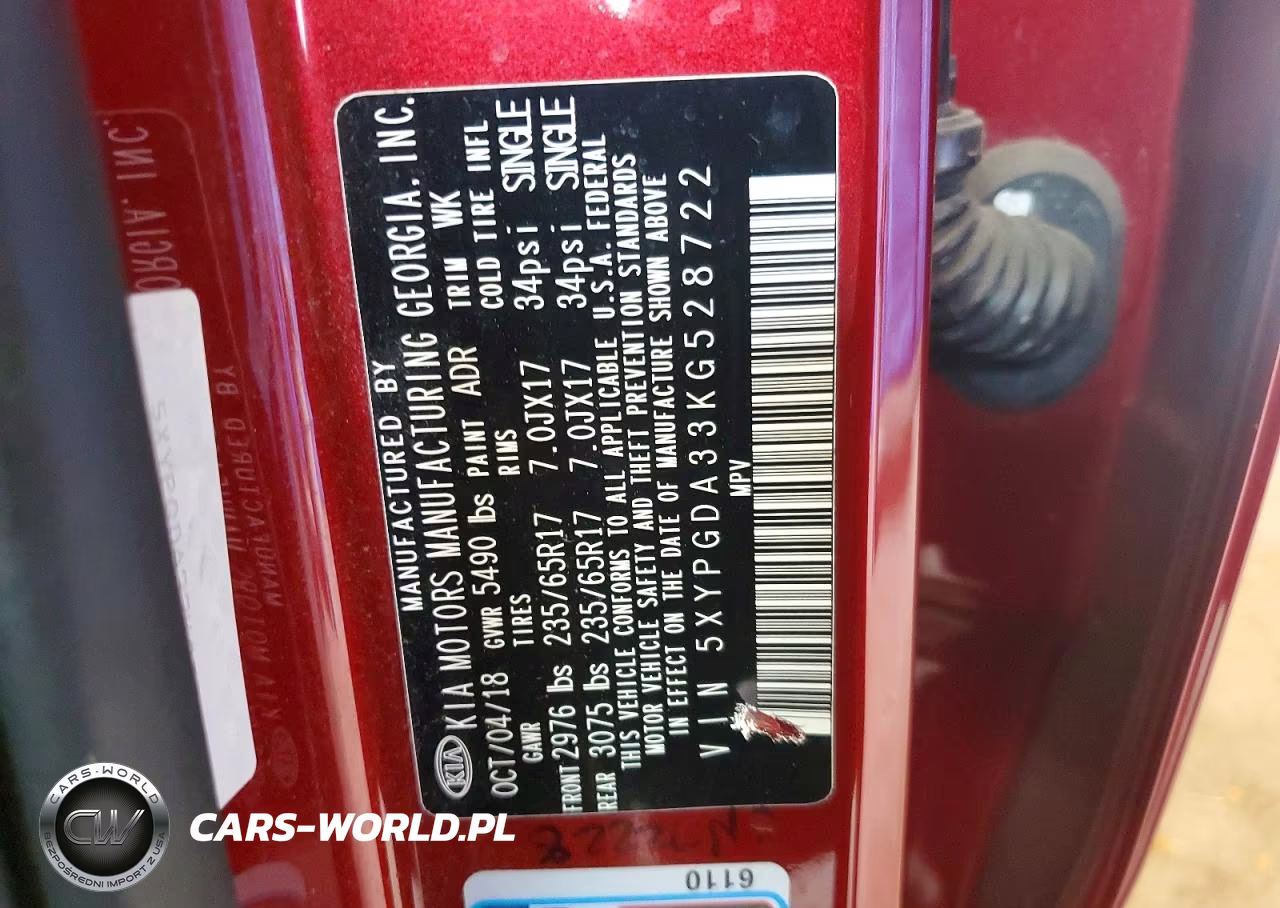 2019 Kia Sorento Lx VIN:5XYPGDA33KG528722 - 13