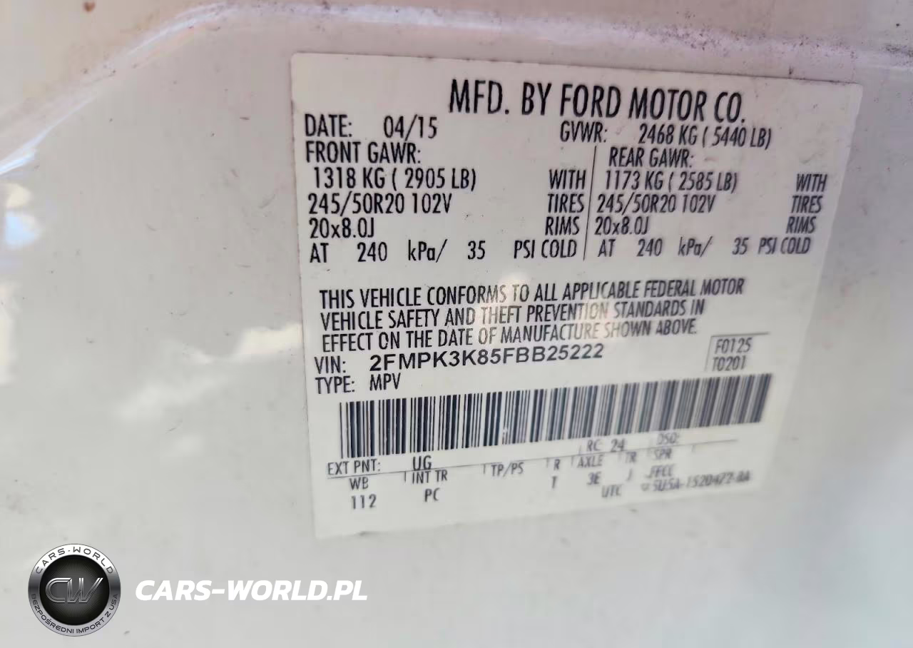 2015 Ford Edge Titanium VIN:2FMPK3K85FBB25222 - 13