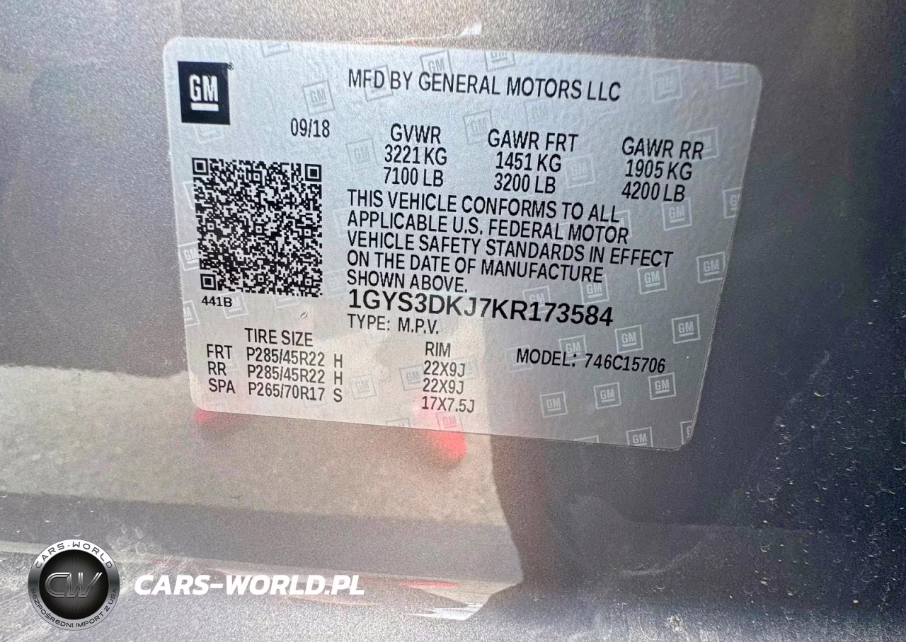 2019 Cadillac Escalade Platinum VIN:1GYS3DKJ7KR173584 - 10
