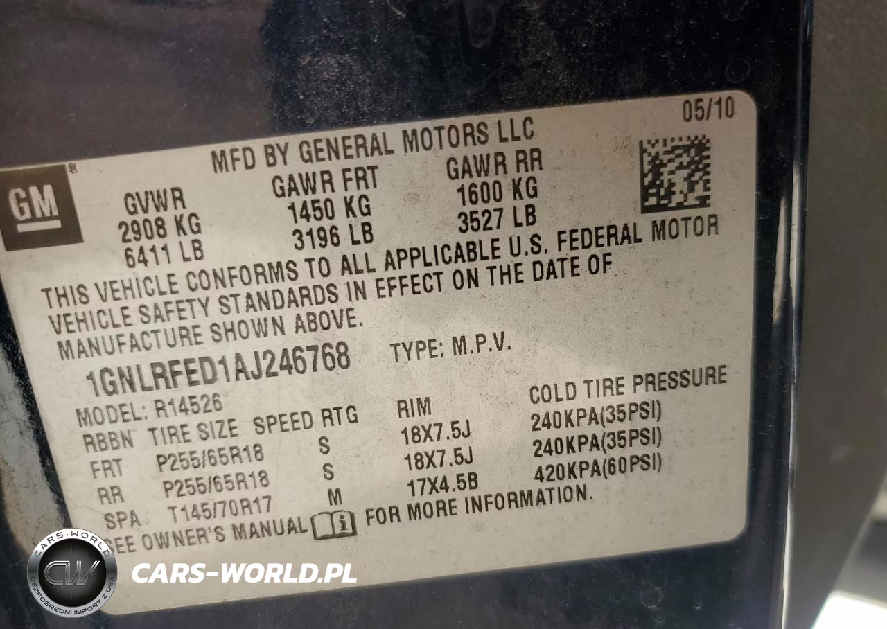 2010 Chevrolet Traverse Lt VIN:1GNLRFED1AJ246768 - 13