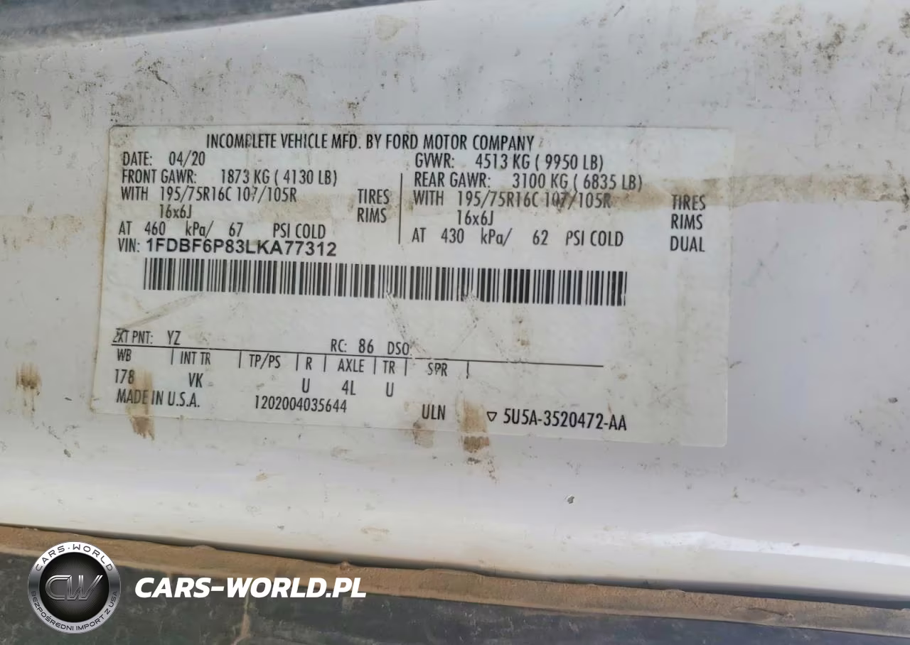 2020 Ford Transit T-350 Hd VIN:1FDBF6P83LKA77312 - 13